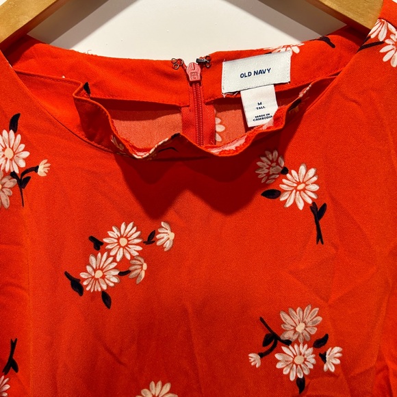 Old Navy Red Floral Dress - Picture 3 of 5